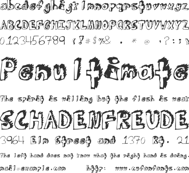 Transformation font preview