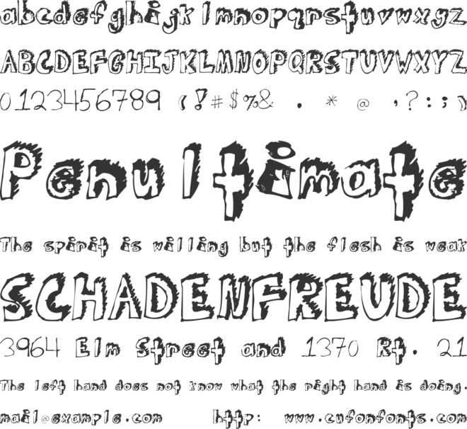 Transformation font preview