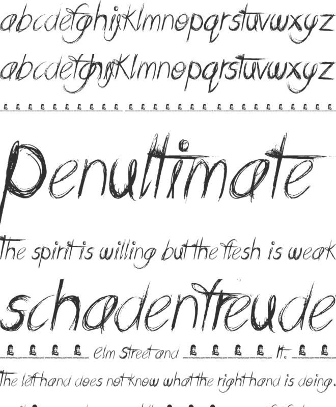 Messing About font preview