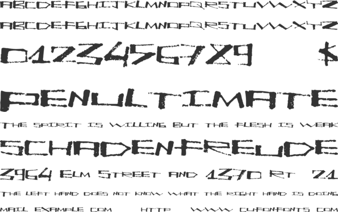 KiteHigh font preview