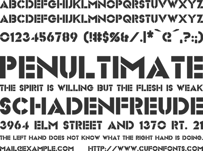 Videopac font preview
