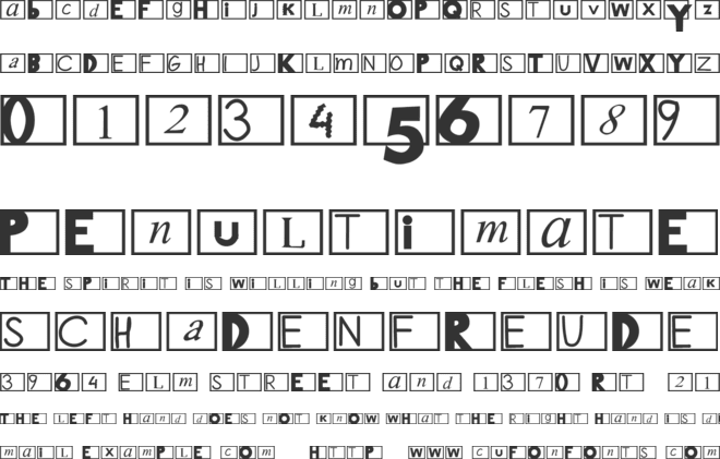 KlaskyCsupo font preview