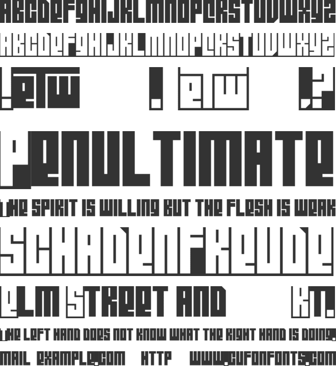 Kyoobur Blok font preview
