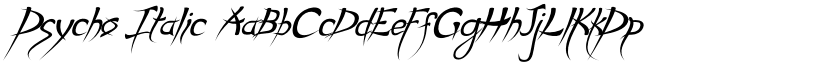 Psycho Italic font
