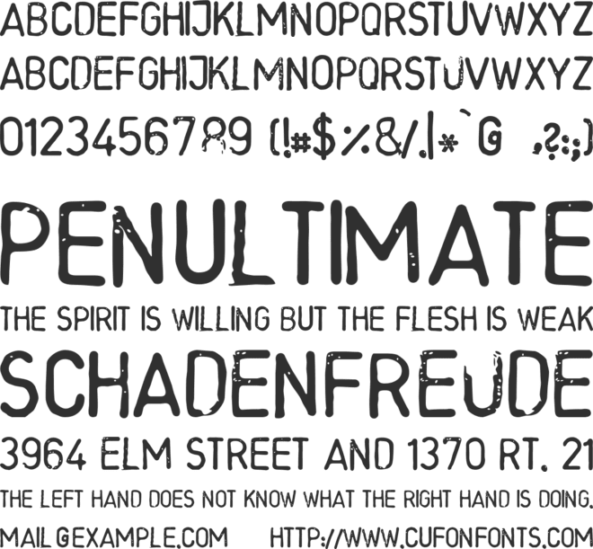 LLRounded font preview