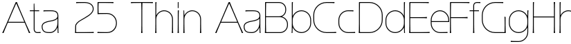 Ata 25 Thin font
