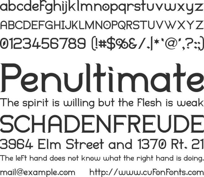 Duralith font preview