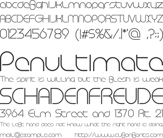 Telavision font preview