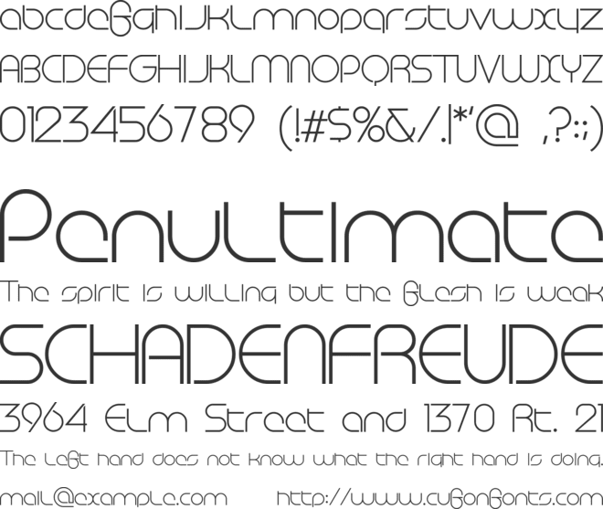 Telavision font preview