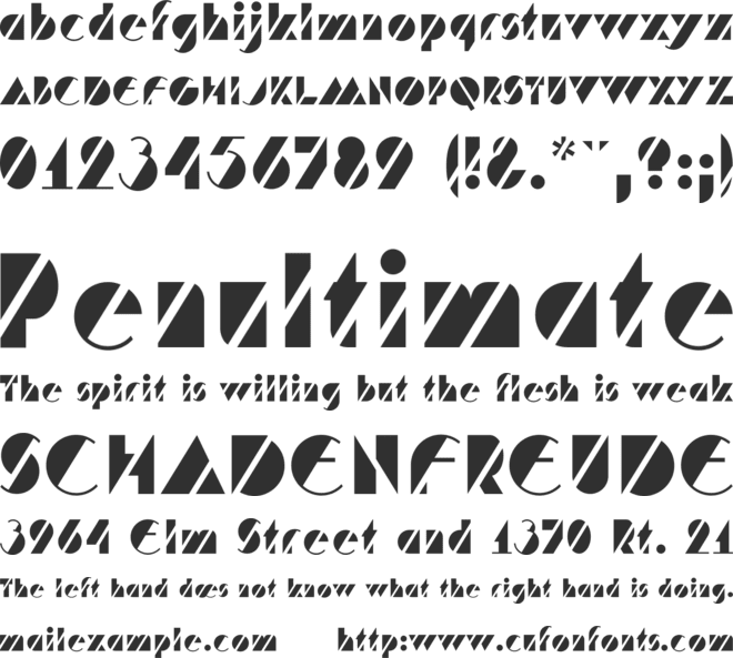 HFF Code Deco font preview