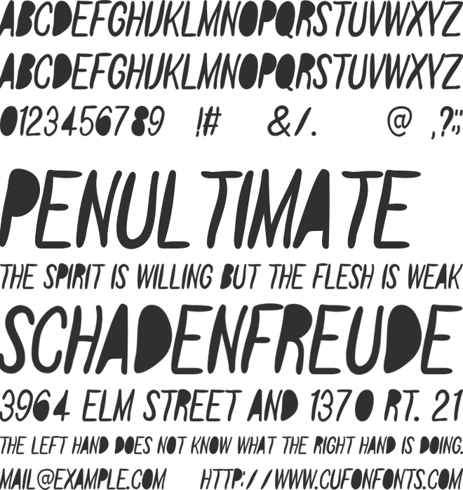 Paper Cut font preview