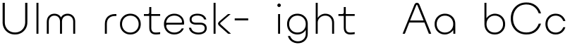 UlmGrotesk-Light ☞ font