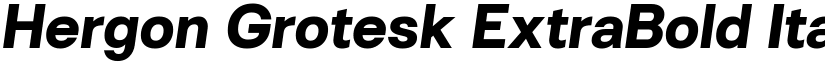 Hergon Grotesk ExtraBold Italic font