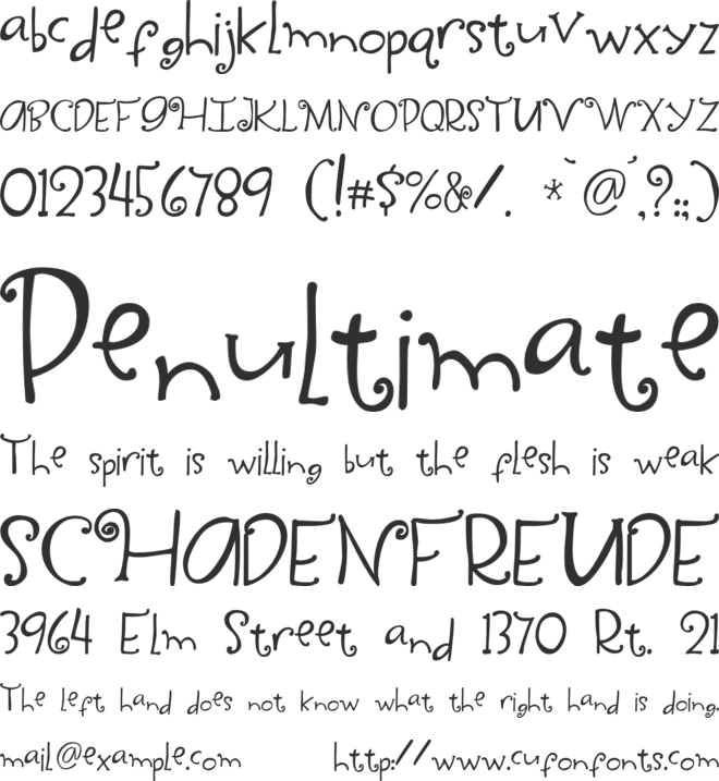 Yippy Skippy font preview