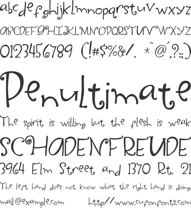 Yippy Skippy font preview