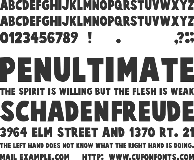 Cartoonist Kooky font preview