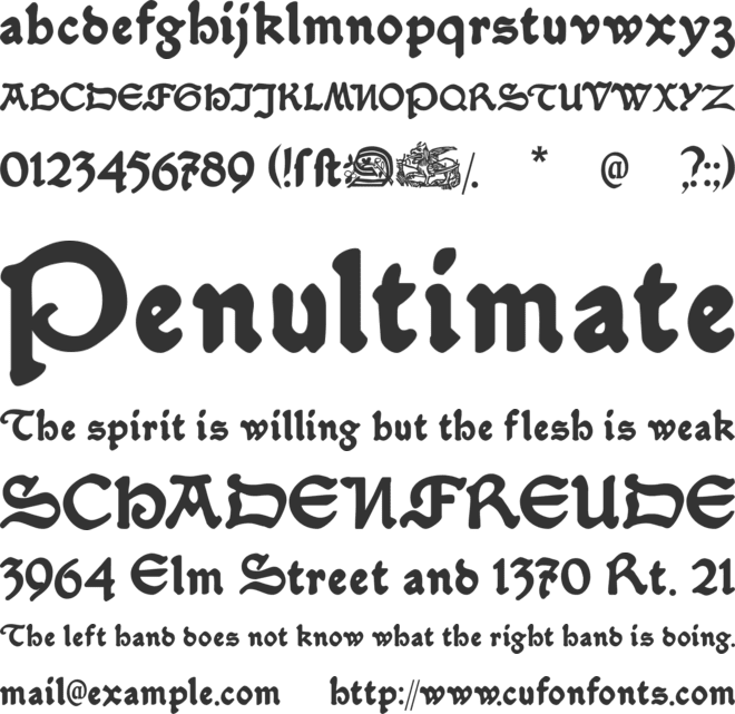 Serpentis Black font preview