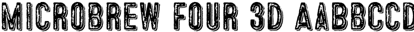 Microbrew Four 3D font