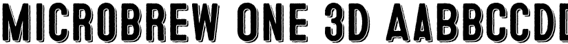 Microbrew One 3D font