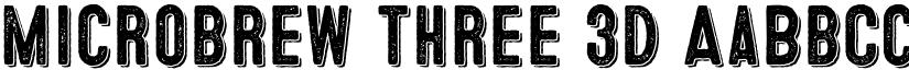 Microbrew Three 3D font