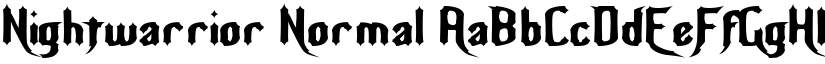 Nightwarrior Normal font