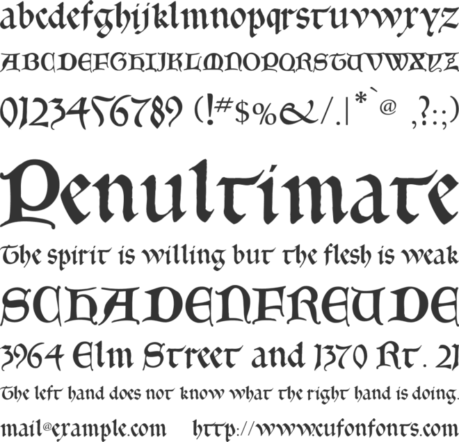 Gotica Bastard font preview