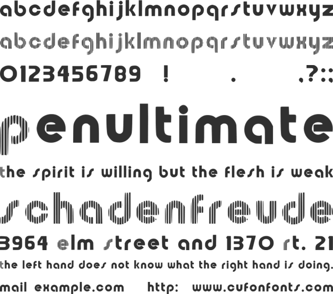 National Educational Tv 1970 font preview
