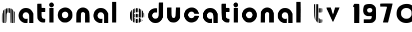 National Educational Tv 1970 Regular font
