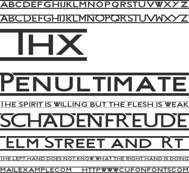 THX font preview