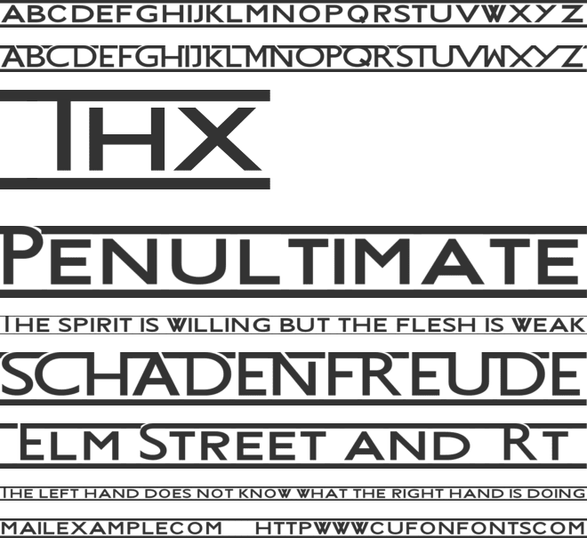 THX font preview