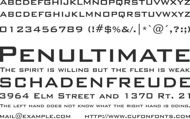 BankGothic Md BT font preview