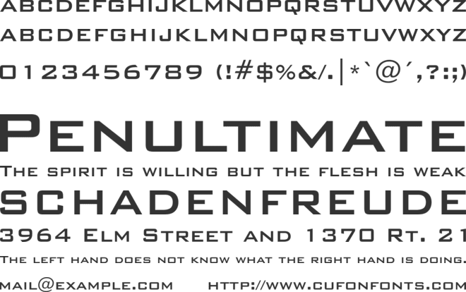 BankGothic Md BT font preview