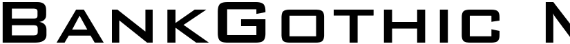 BankGothic Md BT Medium font