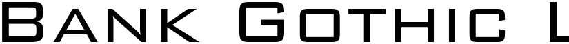 Bank Gothic Light Regular font