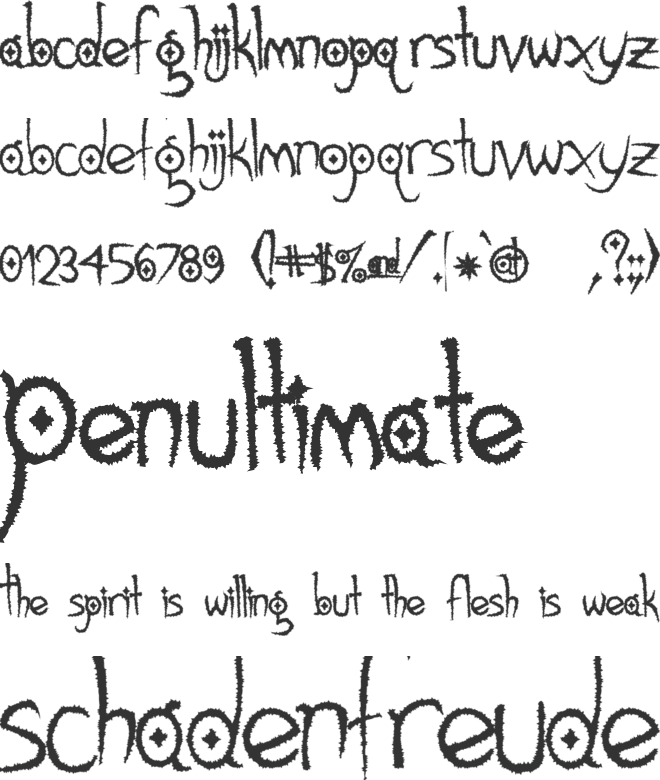 Gothic Hijinx font preview