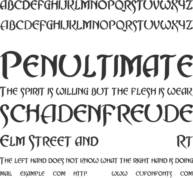 Asrafel font preview