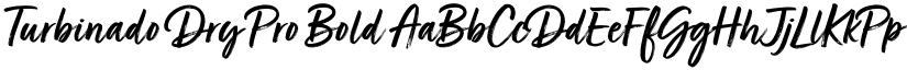 Turbinado Dry Pro Bold font