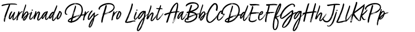 Turbinado Dry Pro Light font