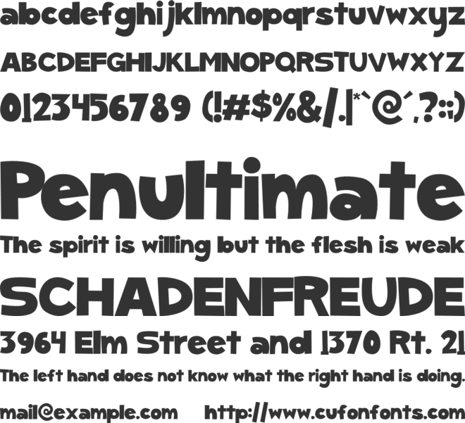 SC Gum Kids font preview