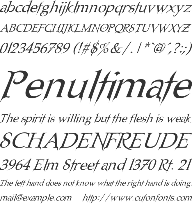 Nosferatu font preview