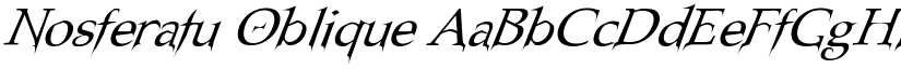 Nosferatu Oblique font