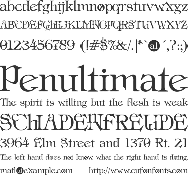 Industrial Schizophrenic font preview