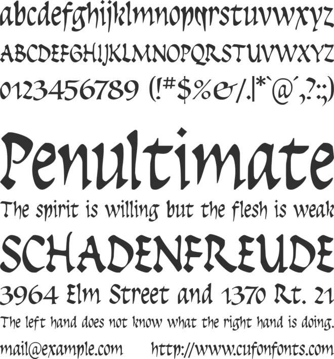 Insula font preview