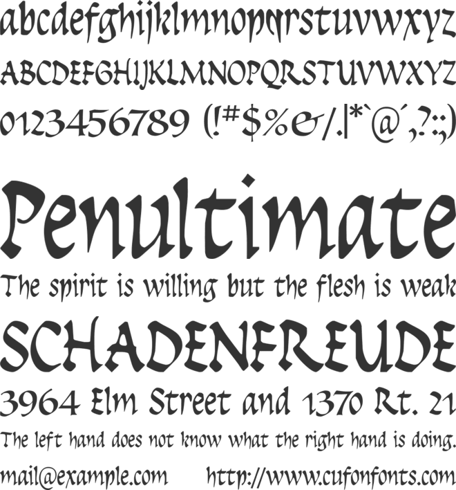 Insula font preview