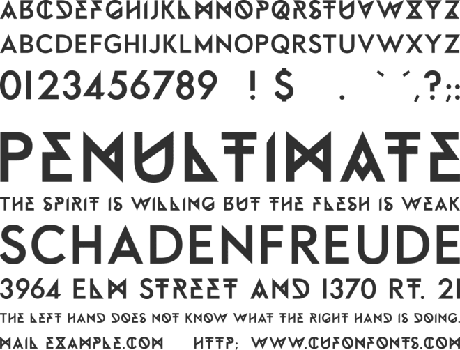 Neptune font preview