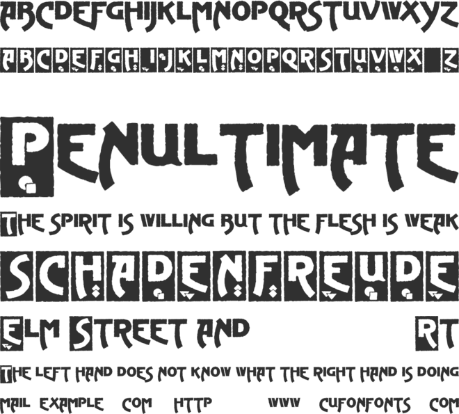 Advertising Gothic font preview