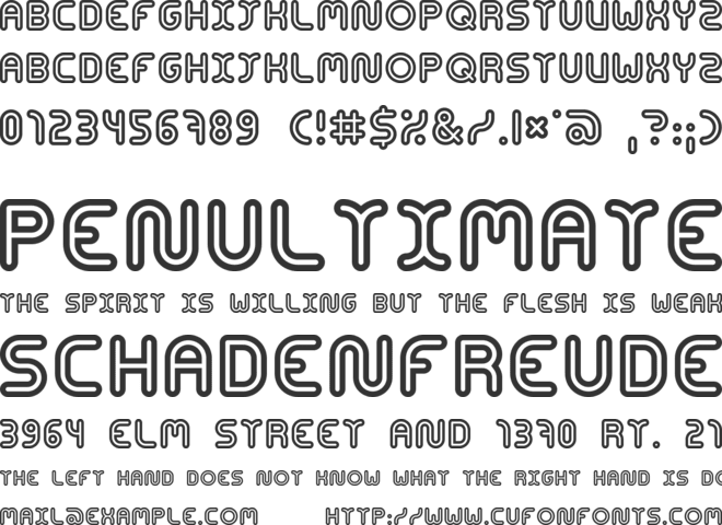 Concentrate font preview