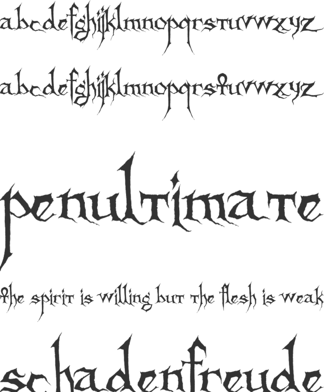 Sanctuary font preview