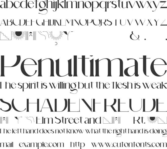 Leky Calgria font preview