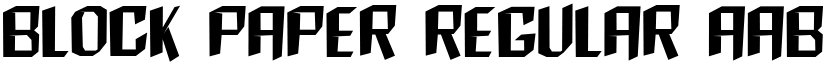 Block Paper Regular font
